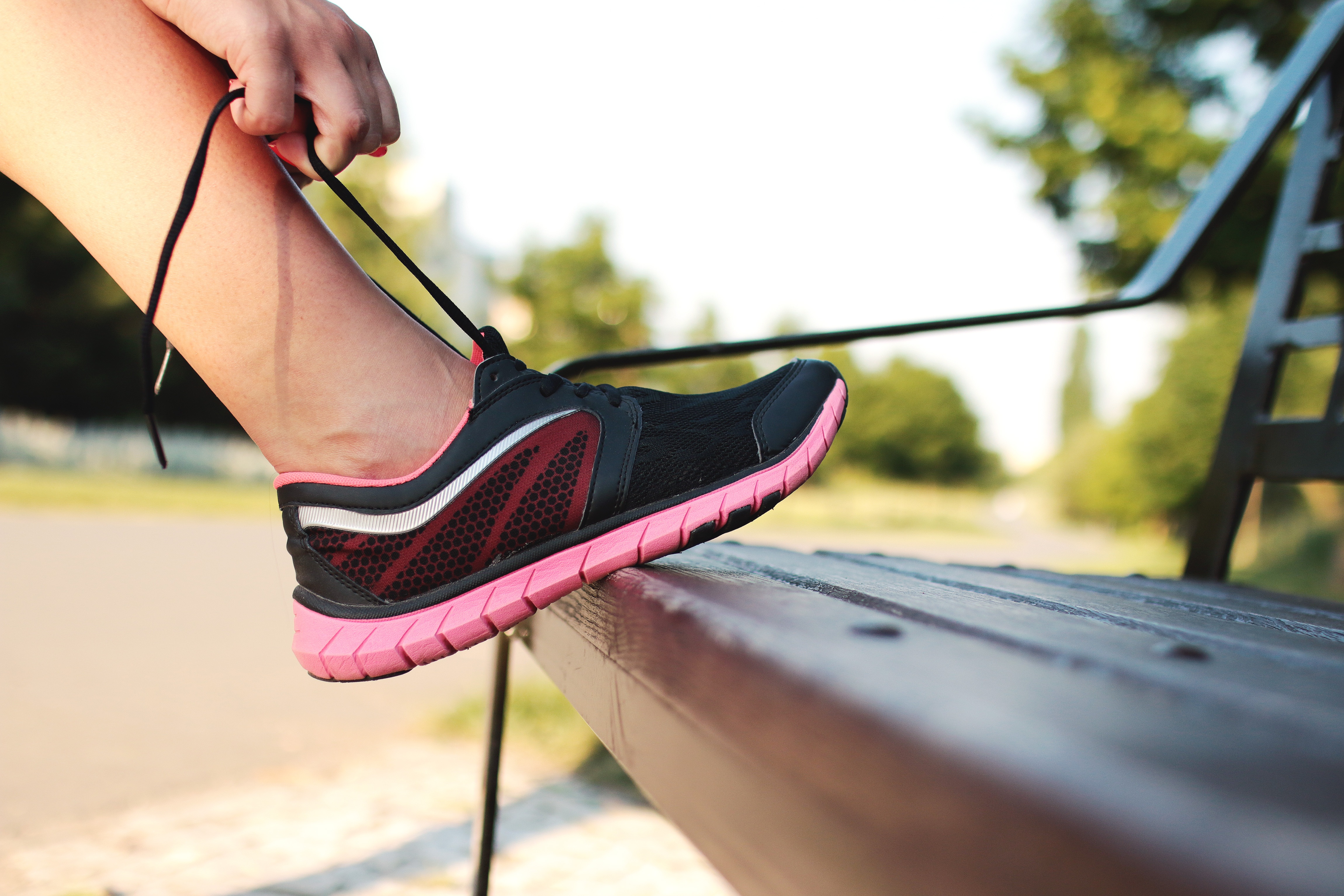 running trainers outdoors