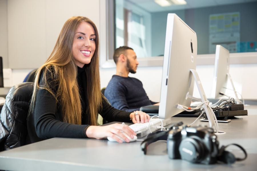 College Students at their computers