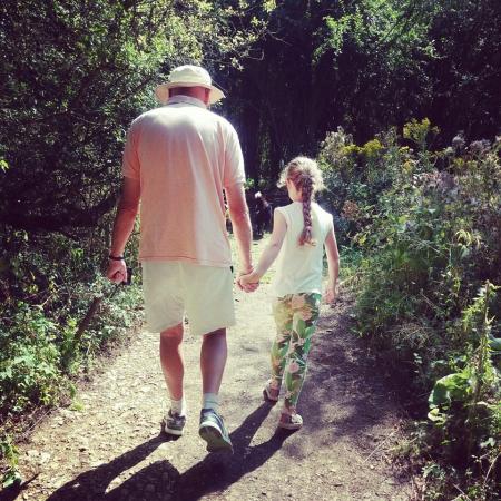 Enjoying a walk in the sunshine