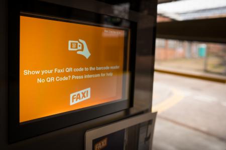 Car Share (Faxi) Front Barriers which let car sharers into the car park free of charge