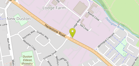 harlestone road cycle counter on map 