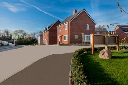 corner of street on Long Buckby housing development 