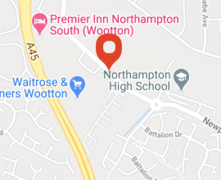 Newport Pagnell Road cycle counter on map 