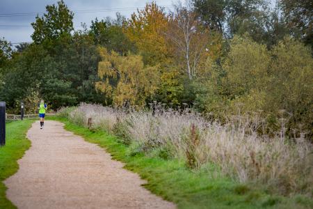 Runner on path