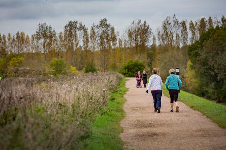 Friends walking together