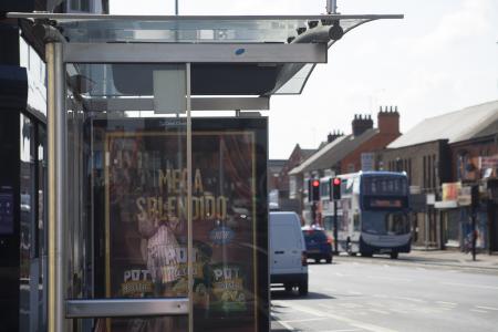 bus stop screen northampton town centre 