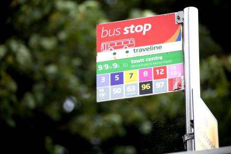 bus stop sign northamptonshire 