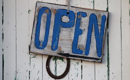 OPEN wooden vintage sign 