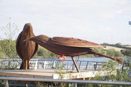 Rushden Lakes bird sculptor