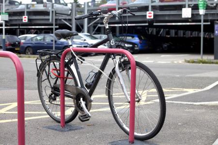 Bicycle locked up