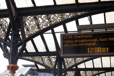 Train platform live departure board