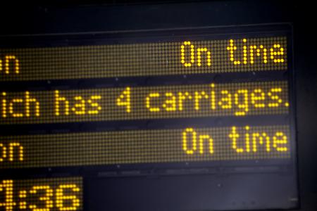 Train departure board