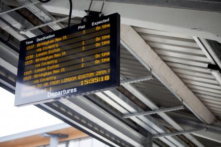 Train departure board