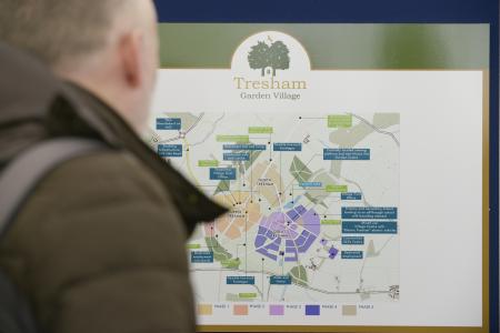Tresham Garden Village Plan Billboard