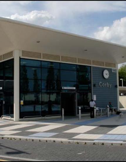 Photo of new railway station in Corby
