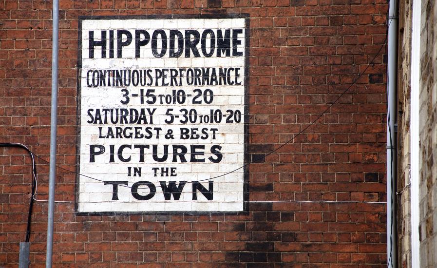 Hippodrome painted sign