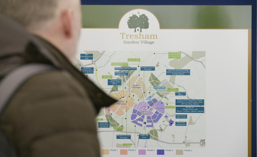 Tresham Garden Village Plan Billboard