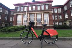 e-bike outside Kettering council offices 